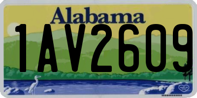 AL license plate 1AV2609