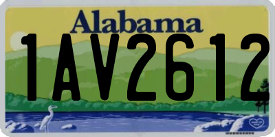 AL license plate 1AV2612