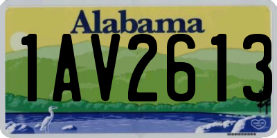 AL license plate 1AV2613