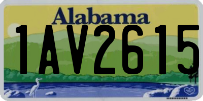 AL license plate 1AV2615