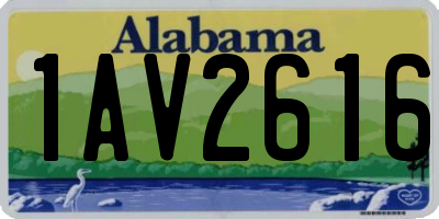 AL license plate 1AV2616