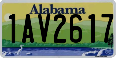 AL license plate 1AV2617