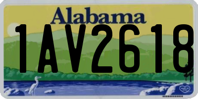 AL license plate 1AV2618