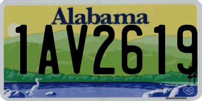 AL license plate 1AV2619