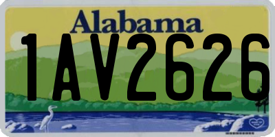 AL license plate 1AV2626