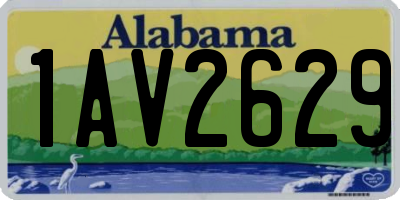 AL license plate 1AV2629