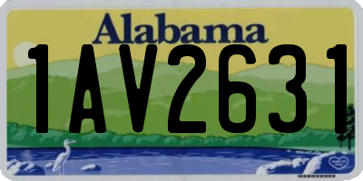 AL license plate 1AV2631