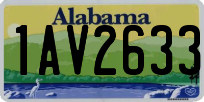 AL license plate 1AV2633