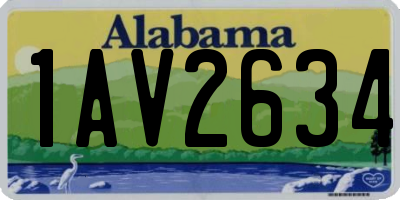 AL license plate 1AV2634
