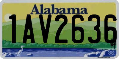 AL license plate 1AV2636