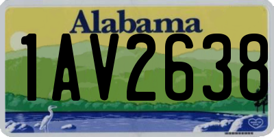 AL license plate 1AV2638