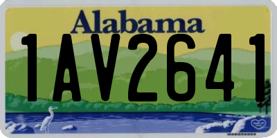 AL license plate 1AV2641