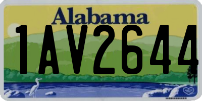 AL license plate 1AV2644