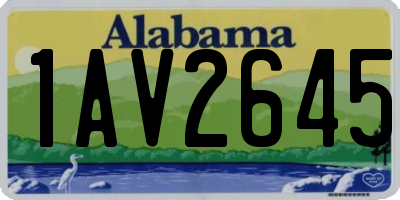 AL license plate 1AV2645