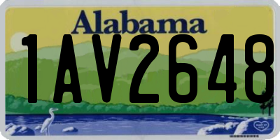 AL license plate 1AV2648