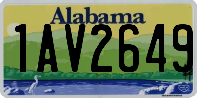 AL license plate 1AV2649