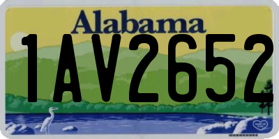 AL license plate 1AV2652