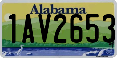 AL license plate 1AV2653
