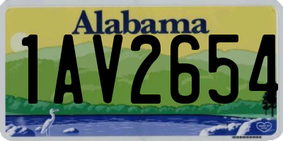 AL license plate 1AV2654