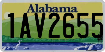 AL license plate 1AV2655