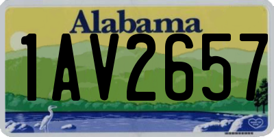 AL license plate 1AV2657