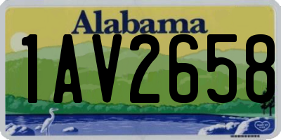 AL license plate 1AV2658