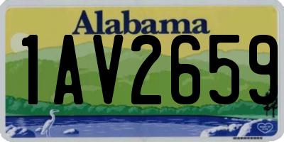 AL license plate 1AV2659