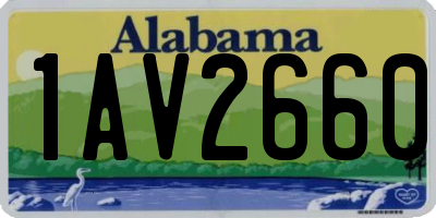 AL license plate 1AV2660