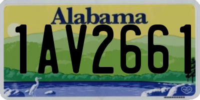 AL license plate 1AV2661