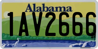 AL license plate 1AV2666