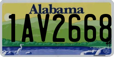 AL license plate 1AV2668