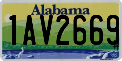 AL license plate 1AV2669