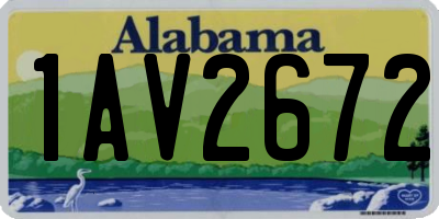 AL license plate 1AV2672