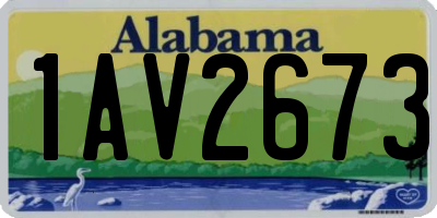 AL license plate 1AV2673