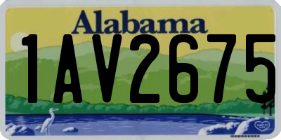 AL license plate 1AV2675