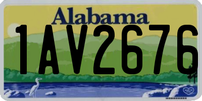 AL license plate 1AV2676