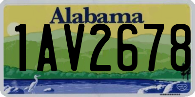 AL license plate 1AV2678