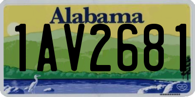 AL license plate 1AV2681