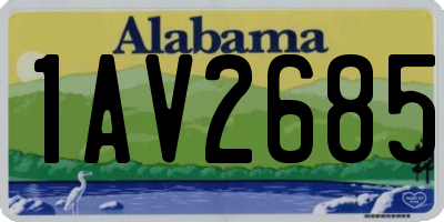 AL license plate 1AV2685