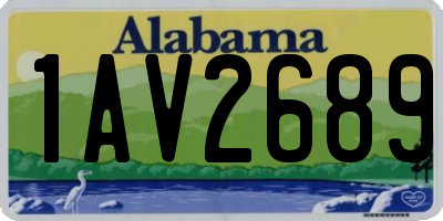 AL license plate 1AV2689