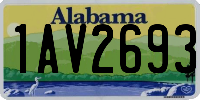 AL license plate 1AV2693