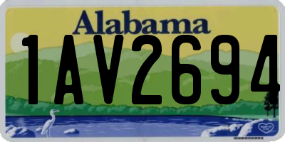 AL license plate 1AV2694