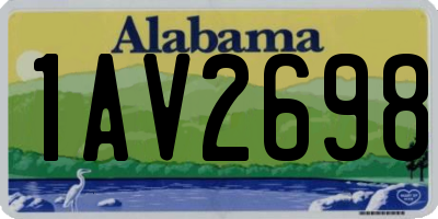 AL license plate 1AV2698