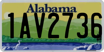 AL license plate 1AV2736