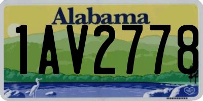 AL license plate 1AV2778