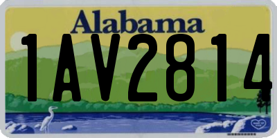 AL license plate 1AV2814