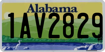 AL license plate 1AV2829
