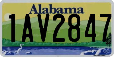 AL license plate 1AV2847