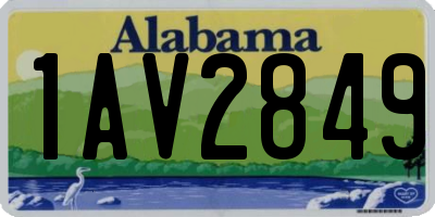 AL license plate 1AV2849