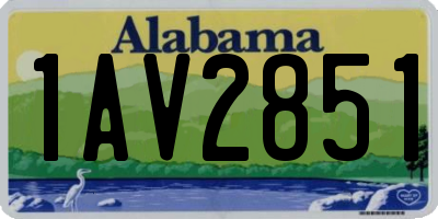 AL license plate 1AV2851